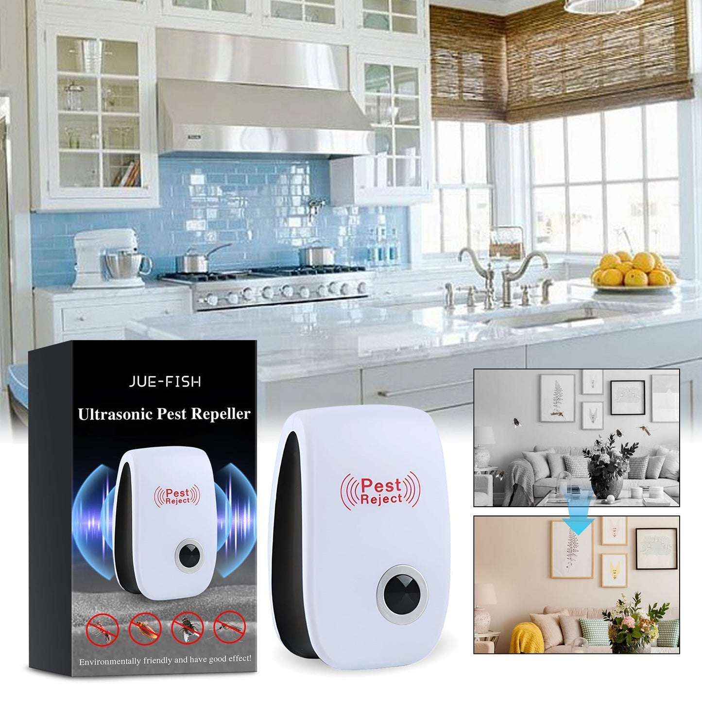 Last Day Deal đ„ QIAWIâą Ultrasonic Pest Repeller â Targets Roaches, Mice, Flies & More with 360° Coverage