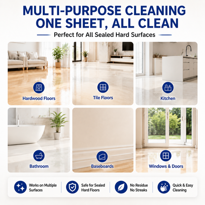 Multi-Effect Floor Cleaning Sheets – 100pcs, Safe for All Surfaces, Fresh Scent & Family-Friendly