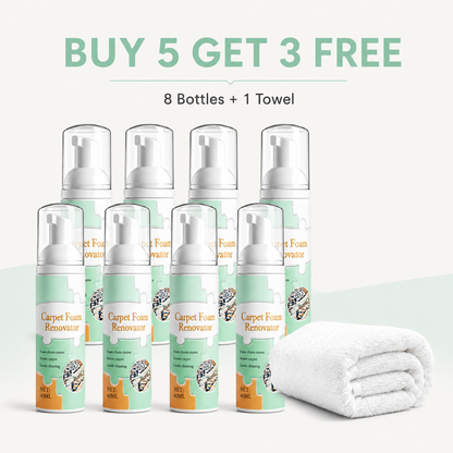 Waterless Carpet Foam Stain Remover with Towel