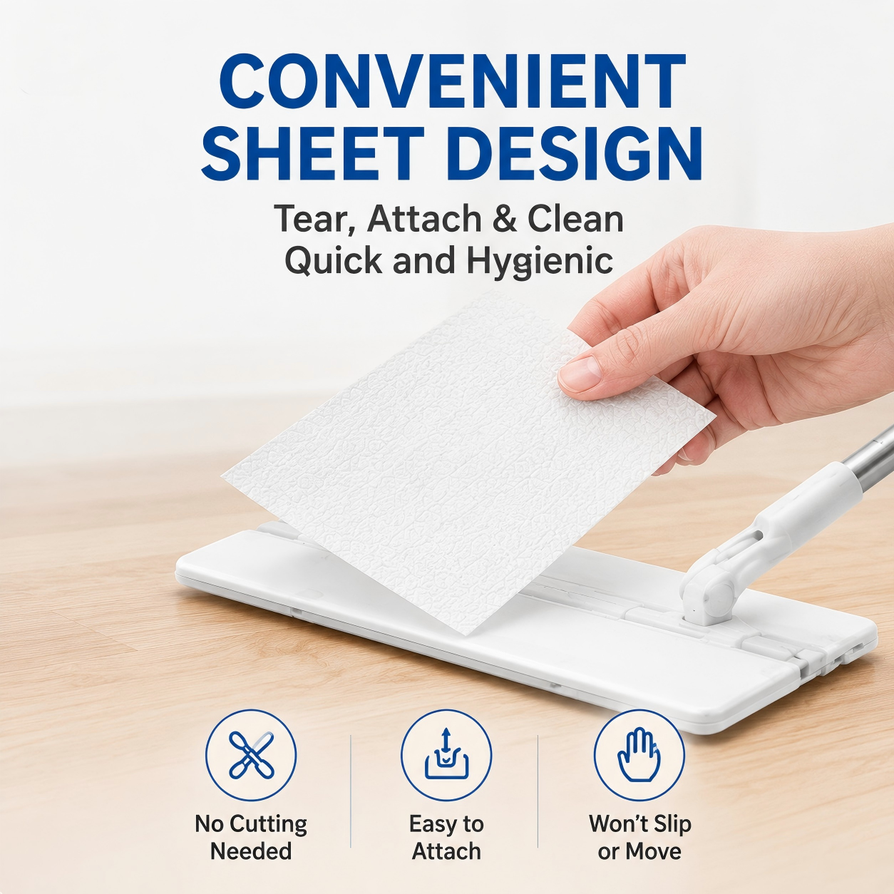 Multi-Effect Floor Cleaning Sheets – 100pcs, Safe for All Surfaces, Fresh Scent & Family-Friendly