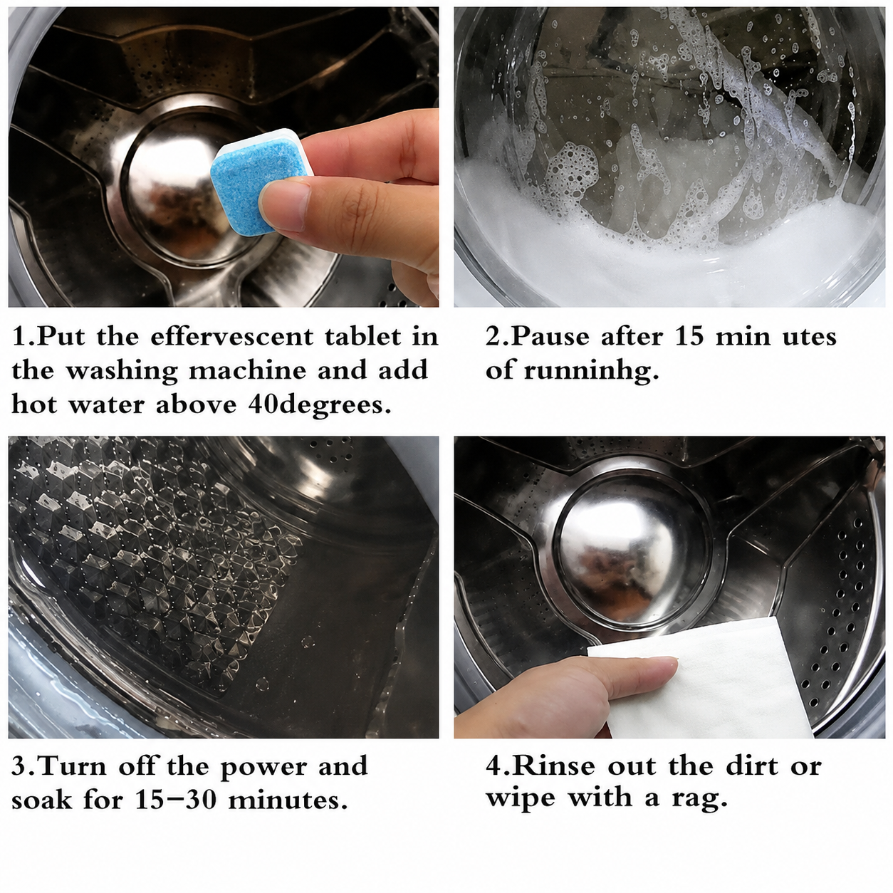 🔥 Powerful Washer Deep Cleaner Tablets – Eliminate Hidden Bacteria & Bad Smells Fast