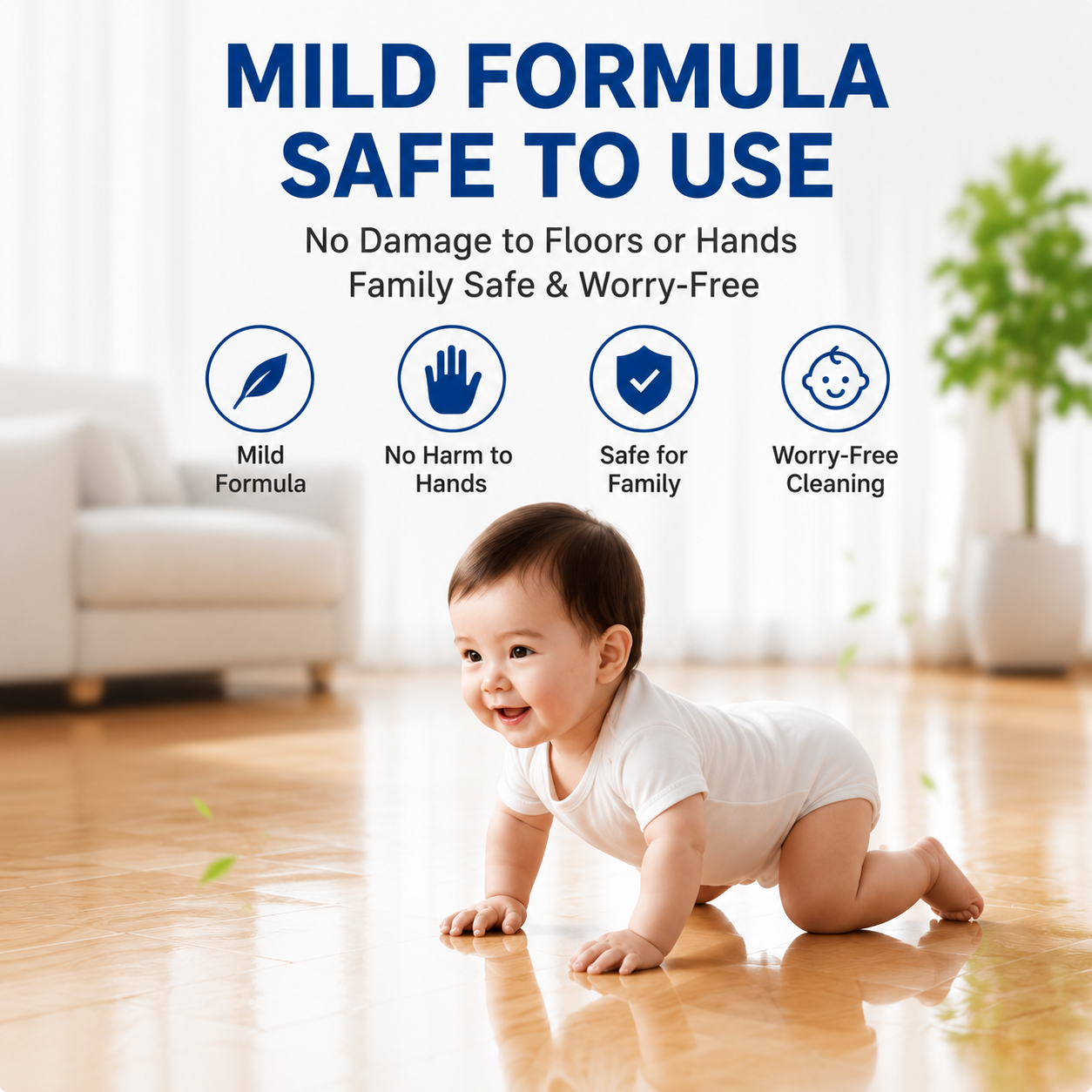 Multi-Effect Floor Cleaning Sheets – 100pcs, Safe for All Surfaces, Fresh Scent & Family-Friendly