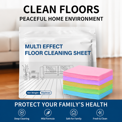 Multi-Effect Floor Cleaning Sheets – 100pcs, Safe for All Surfaces, Fresh Scent & Family-Friendly