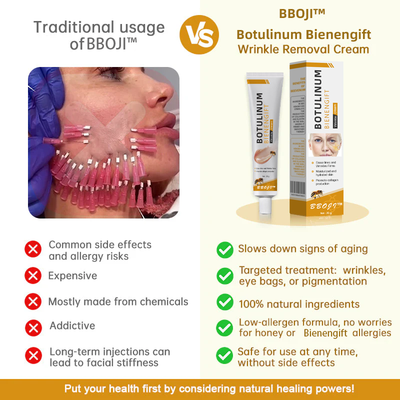 👨‍⚕️💐Made and Shipped from the USA✅ BBOJI™ Botulinum Bienengift Wrinkle Removal Cream-Last Day Promotion 70% OFF（🎇）